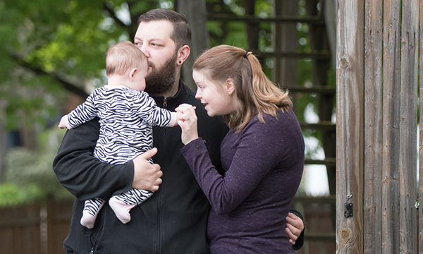 Amber Jalbert, a Heart Center Adult Congenital heart Disease patient, enjoys time with her family. Amber Jalbert, a Heart Center Adult Congenital heart Disease patient, enjoys time with her family.